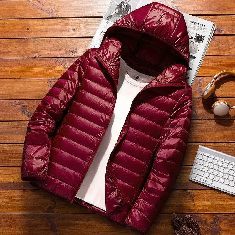 Men Winter Cotton Coat Lightweight Trendy Short Thick Warm Winter Clothes Black Red Blue White Green Sports Casual Use - Slobuy