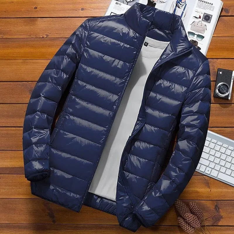 Men Winter Cotton Coat Lightweight Trendy Short Thick Warm Winter Clothes Black Red Blue White Green Sports Casual Use - Slobuy