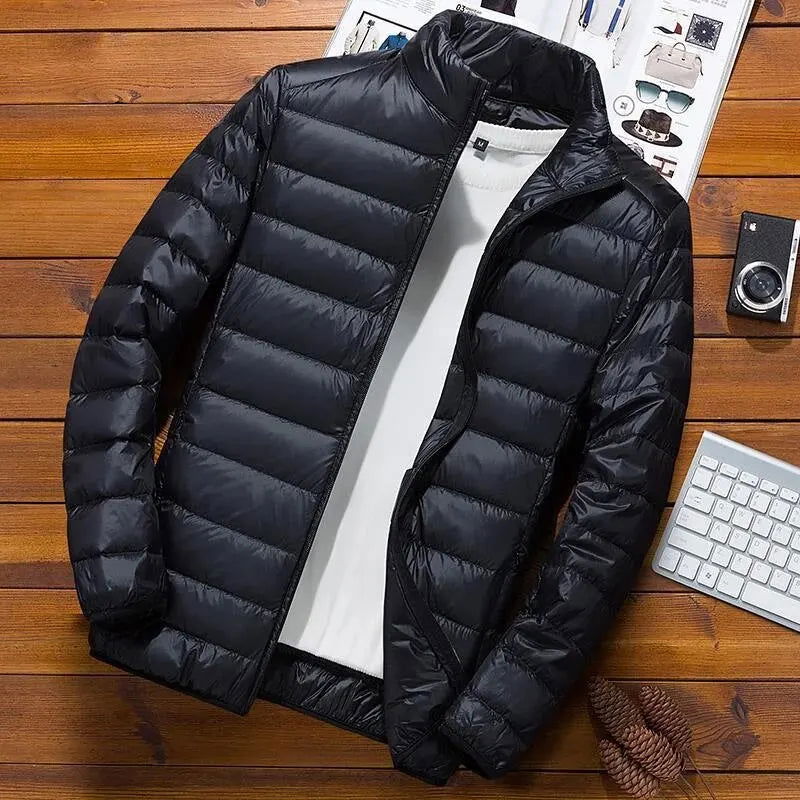 Men Winter Cotton Coat Lightweight Trendy Short Thick Warm Winter Clothes Black Red Blue White Green Sports Casual Use - Slobuy