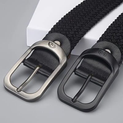Men's Belt Casual Woven Elastic Belt Outdoor Sports Women's Belt No Need for Punching Climbing Work Belt For Men Women Fashion - Slobuy