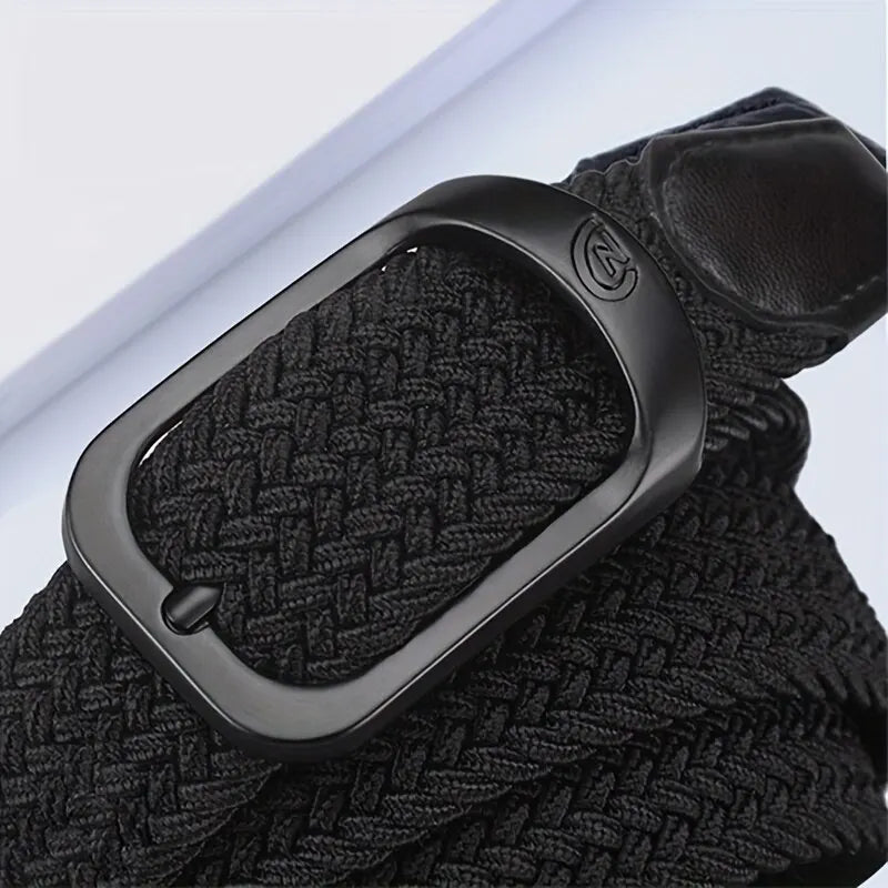 Men's Belt Casual Woven Elastic Belt Outdoor Sports Women's Belt No Need for Punching Climbing Work Belt For Men Women Fashion - Slobuy