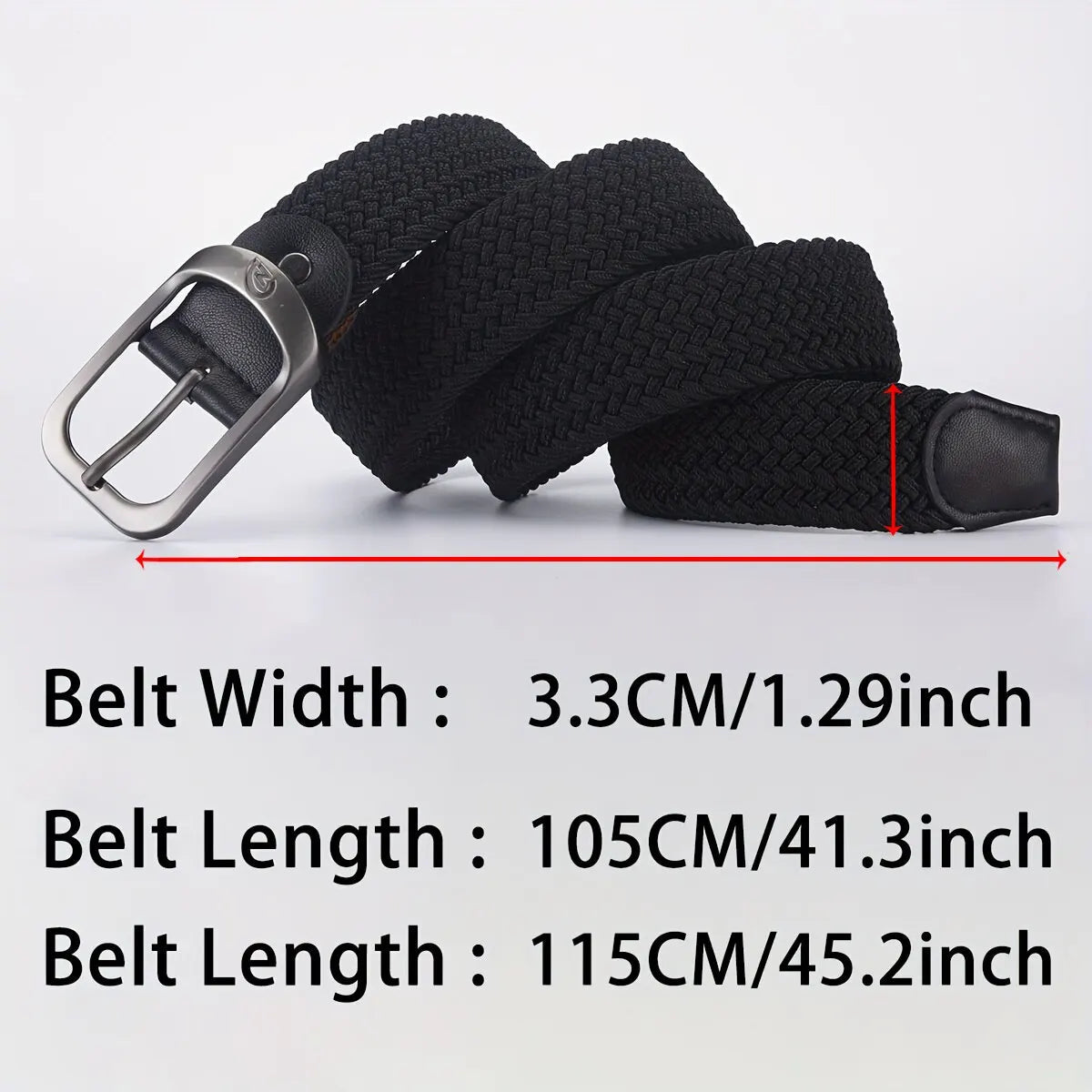 Men's Belt Casual Woven Elastic Belt Outdoor Sports Women's Belt No Need for Punching Climbing Work Belt For Men Women Fashion - Slobuy