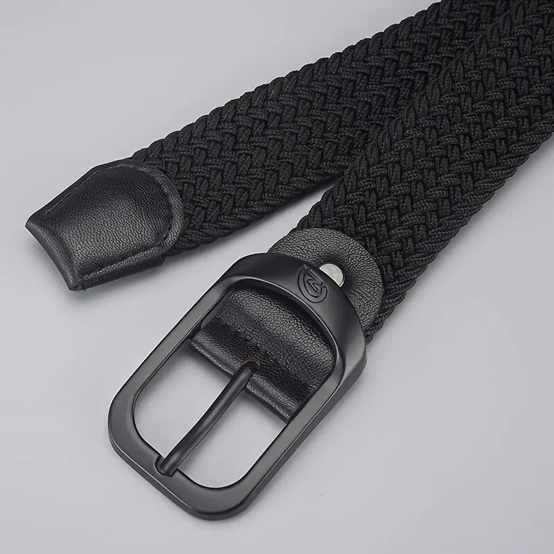 Men's Belt Casual Woven Elastic Belt Outdoor Sports Women's Belt No Need for Punching Climbing Work Belt For Men Women Fashion - Slobuy