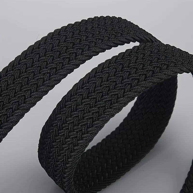 Men's Belt Casual Woven Elastic Belt Outdoor Sports Women's Belt No Need for Punching Climbing Work Belt For Men Women Fashion - Slobuy