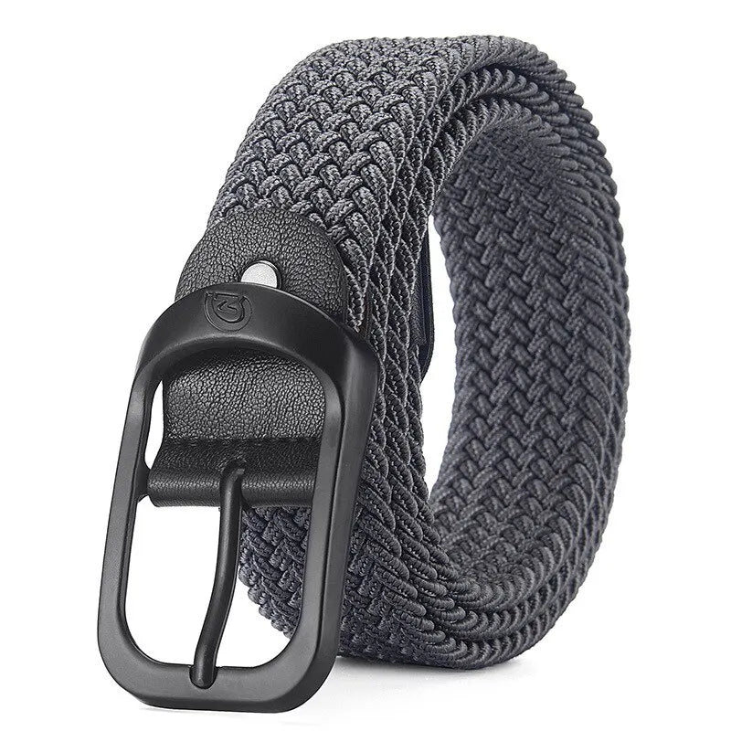 Men's Belt Casual Woven Elastic Belt Outdoor Sports Women's Belt No Need for Punching Climbing Work Belt For Men Women Fashion - Slobuy