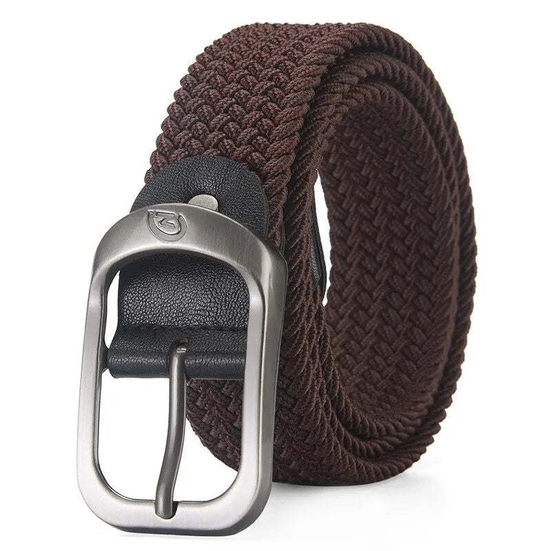 Men's Belt Casual Woven Elastic Belt Outdoor Sports Women's Belt No Need for Punching Climbing Work Belt For Men Women Fashion - Slobuy