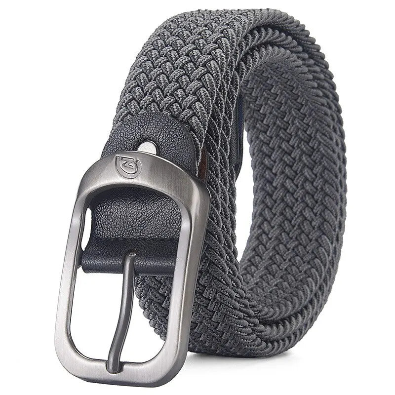 Men's Belt Casual Woven Elastic Belt Outdoor Sports Women's Belt No Need for Punching Climbing Work Belt For Men Women Fashion - Slobuy