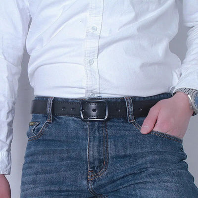 Men's Belt Youth Pin Buckle Jeans Belt Boys Wide Business Formal Wear Young Pants Belt Narrow Waistband - Slobuy