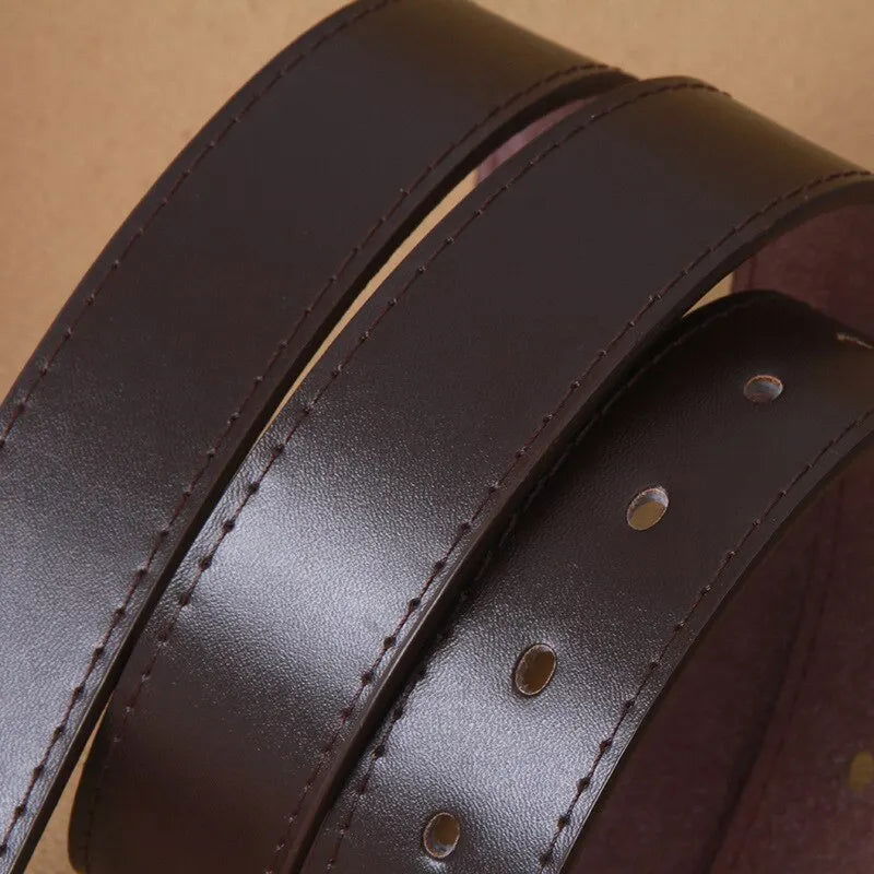Men's Belt Youth Pin Buckle Jeans Belt Boys Wide Business Formal Wear Young Pants Belt Narrow Waistband - Slobuy
