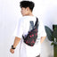 Men's Chest Bags Geometric Print Oxford Cloth Casual Crossbody Bag Sports Travel Outdoor Chest Shoulder Bags - Slobuy