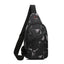 Men's Chest Bags Geometric Print Oxford Cloth Casual Crossbody Bag Sports Travel Outdoor Chest Shoulder Bags - Slobuy
