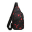 Men's Chest Bags Geometric Print Oxford Cloth Casual Crossbody Bag Sports Travel Outdoor Chest Shoulder Bags - Slobuy