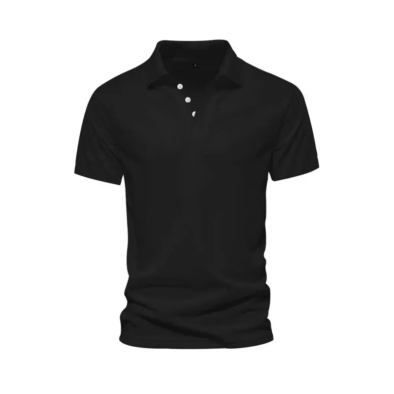 Men's Clothing Breathable Regular Fit Solid Golf Shirt, Clothing Men's Casual V-Neck T-Shirt Short Sleeve For Summer - Slobuy