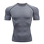 Men's Compression Shirts Athletic Quick Dry Breathable Rash Guard Athletic Tight Workout Tops Summer - Slobuy