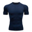 Men's Compression Shirts Athletic Quick Dry Breathable Rash Guard Athletic Tight Workout Tops Summer - Slobuy