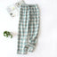 Men's Cotton Gauze Trousers Plaid Knitted Sleep Pants Woman Pajamas Pants Bottoms Sleepwear Short for Couples Pijama Hombre - c1c3f9-f2.myshopify.com