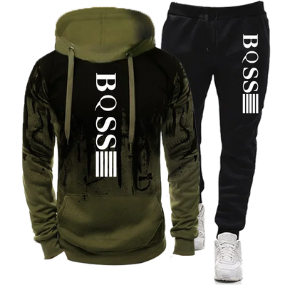 Men's Hoodies for Men Clothing Splash Ink Sweatshirt Suit Man Tracksuit Pant Sets New in Hoodies & Sweatshirts Sports Suits Set - Slobuy