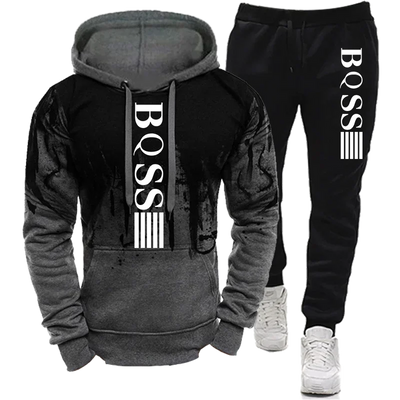 Men's Hoodies for Men Clothing Splash Ink Sweatshirt Suit Man Tracksuit Pant Sets New in Hoodies & Sweatshirts Sports Suits Set - Slobuy