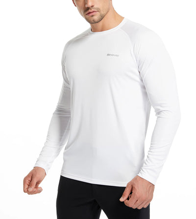 Men's Long Sleeve UPF 50+ Rash Guards Diving UV Protection Lightweight T-Shirt Loose Fit Swimming Quick Drying Surfing T-Shirt - Slobuy
