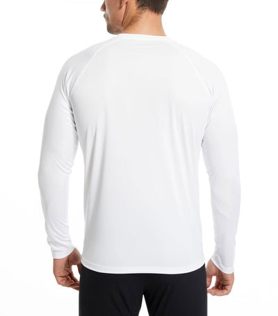 Men's Long Sleeve UPF 50+ Rash Guards Diving UV Protection Lightweight T-Shirt Loose Fit Swimming Quick Drying Surfing T-Shirt - Slobuy