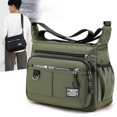 Men's Messenger Bag Crossbody Shoulder Bags Men Small Sling Pack For Work Waterproof Oxford Packs Satchel Purse - Slobuy