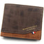 Men's Short Frosted Large Capacity Leather Wallet,Multi-Slot Coin Pocket Photo Holder Small Men's Wallet,Vintage Wallet for Male - Slobuy