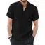 Men's Short Sleeve T-shirt Cotton and Linen Casual Men T-shirts Solid Color Summer Shirt Male Cozy Breathable - Slobuy