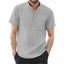 Men's Short Sleeve T-shirt Cotton and Linen Casual Men T-shirts Solid Color Summer Shirt Male Cozy Breathable - Slobuy