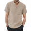 Men's Short Sleeve T-shirt Cotton and Linen Casual Men T-shirts Solid Color Summer Shirt Male Cozy Breathable - Slobuy