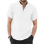 Men's Short Sleeve T-shirt Cotton and Linen Casual Men T-shirts Solid Color Summer Shirt Male Cozy Breathable - Slobuy
