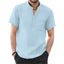 Men's Short Sleeve T-shirt Cotton and Linen Casual Men T-shirts Solid Color Summer Shirt Male Cozy Breathable - Slobuy