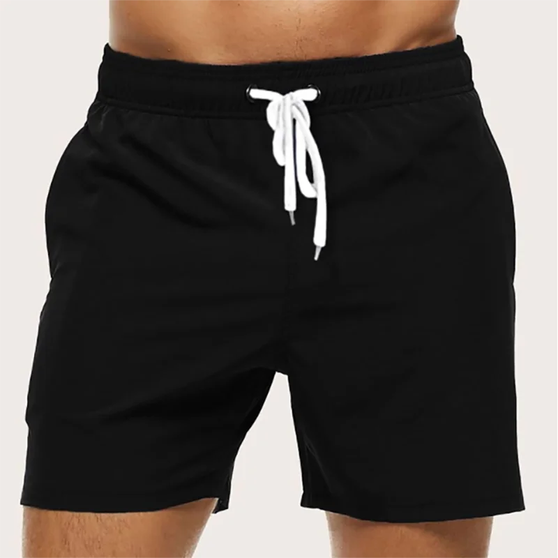 Men's Swim Trunks Summer Swimming Board Shorts Quick Dry Beach Shorts with Side Pockets and Mesh Lining Swimwear Bathing Suit - Slobuy