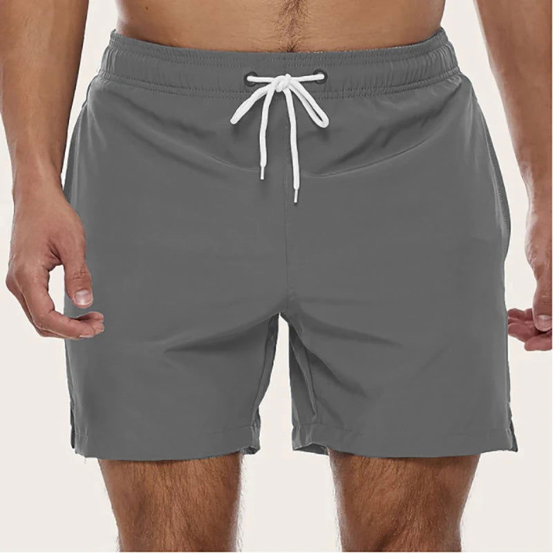 Men's Swim Trunks Summer Swimming Board Shorts Quick Dry Beach Shorts with Side Pockets and Mesh Lining Swimwear Bathing Suit - Slobuy