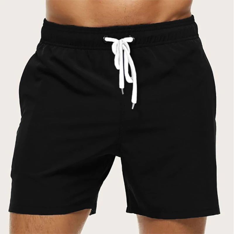 Men's Swim Trunks Summer Swimming Board Shorts Quick Dry Beach Shorts with Side Pockets and Mesh Lining Swimwear Bathing Suit - Slobuy