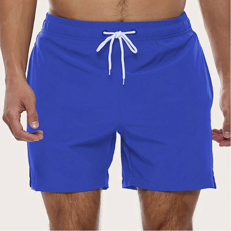 Men's Swim Trunks Summer Swimming Board Shorts Quick Dry Beach Shorts with Side Pockets and Mesh Lining Swimwear Bathing Suit - Slobuy