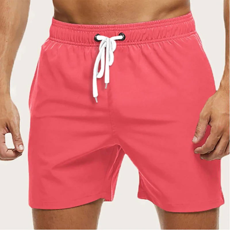 Men's Swim Trunks Summer Swimming Board Shorts Quick Dry Beach Shorts with Side Pockets and Mesh Lining Swimwear Bathing Suit - Slobuy