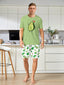 Men's casual pajamas home clothing fashionable style avocado series short sleeved shorts two-piece set for parent-child wear - Slobuy