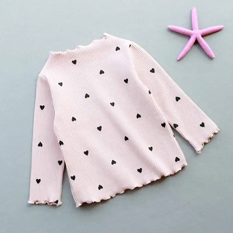 Menoea Girls Lovely Heart Print Sweaters New Autumn Kids Baby Pattern Clothing Fashion Clothes Casual Outfits Knit Girls Sweater - Slobuy