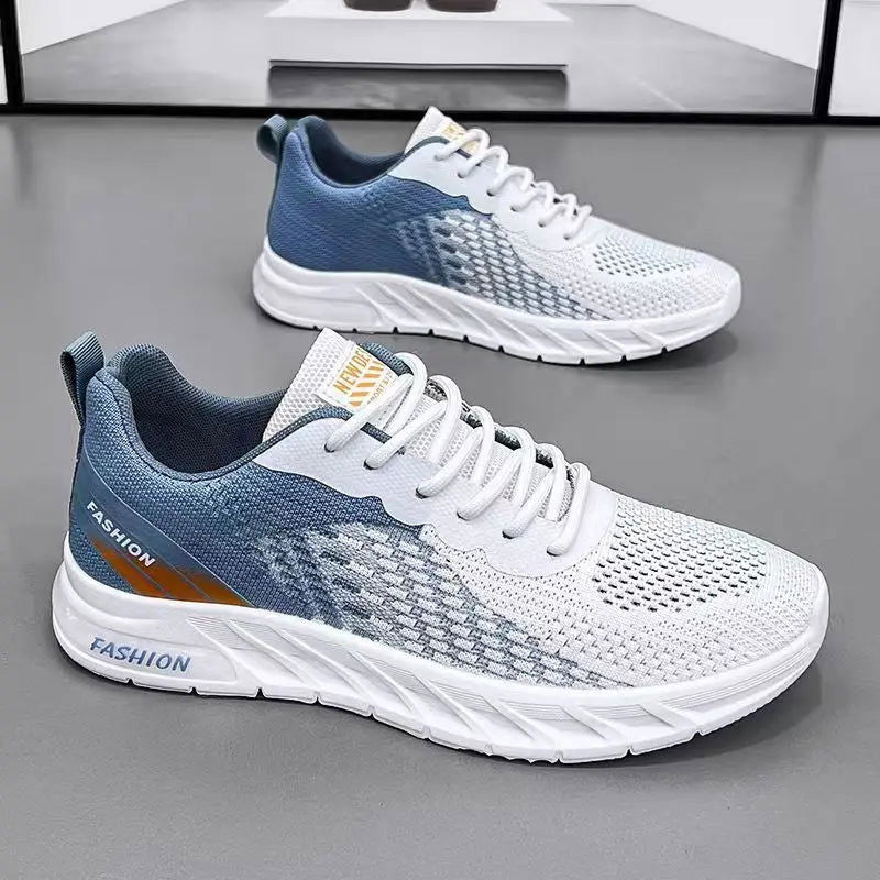 Mens Running Shoes Breathable Knit Sport Sneakers Cushion Lightweight Casual Gym Athletic Trainers Jogging Tennis Shoes - Slobuy