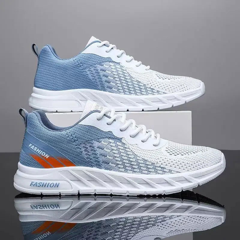 Mens Running Shoes Breathable Knit Sport Sneakers Cushion Lightweight Casual Gym Athletic Trainers Jogging Tennis Shoes - Slobuy