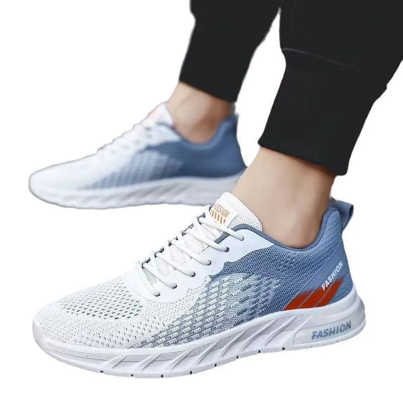 Mens Running Shoes Breathable Knit Sport Sneakers Cushion Lightweight Casual Gym Athletic Trainers Jogging Tennis Shoes - Slobuy