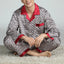 Mens Satin Silk Pajama Sets Sleepwear Casual Nightgown Loose Loungewear Pajamas Pijamas Autumn New Print Nightwear Homewear - Slobuy