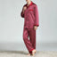 Mens Satin Silk Pajama Sets Sleepwear Casual Nightgown Loose Loungewear Pajamas Pijamas Autumn New Print Nightwear Homewear - Slobuy