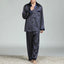 Mens Satin Silk Pajama Sets Sleepwear Casual Nightgown Loose Loungewear Pajamas Pijamas Autumn New Print Nightwear Homewear - Slobuy
