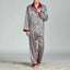 Mens Satin Silk Pajama Sets Sleepwear Casual Nightgown Loose Loungewear Pajamas Pijamas Autumn New Print Nightwear Homewear - Slobuy