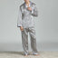 Mens Satin Silk Pajama Sets Sleepwear Casual Nightgown Loose Loungewear Pajamas Pijamas Autumn New Print Nightwear Homewear - Slobuy