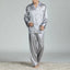 Mens Satin Silk Pajama Sets Sleepwear Casual Nightgown Loose Loungewear Pajamas Pijamas Autumn New Print Nightwear Homewear - Slobuy