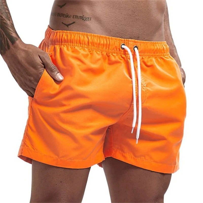 Mens Swim Trunks with Pockets Mesh Liner Summer Casual Beach Board Shorts Quick Dry Swimming Bathing Suit Swimsuit Swimwear - Slobuy