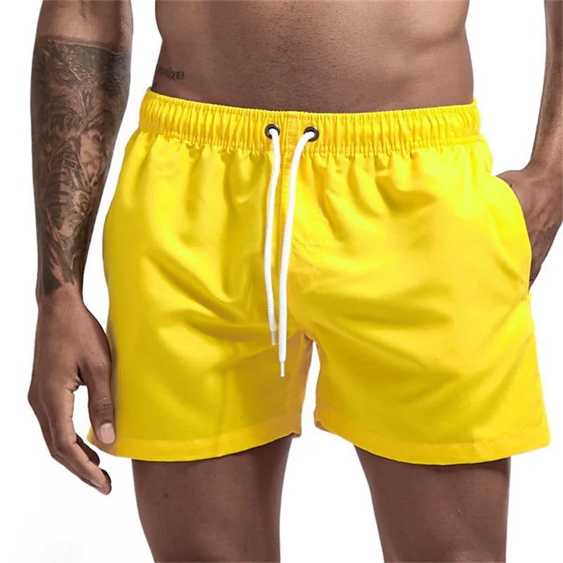 Mens Swim Trunks with Pockets Mesh Liner Summer Casual Beach Board Shorts Quick Dry Swimming Bathing Suit Swimsuit Swimwear - Slobuy