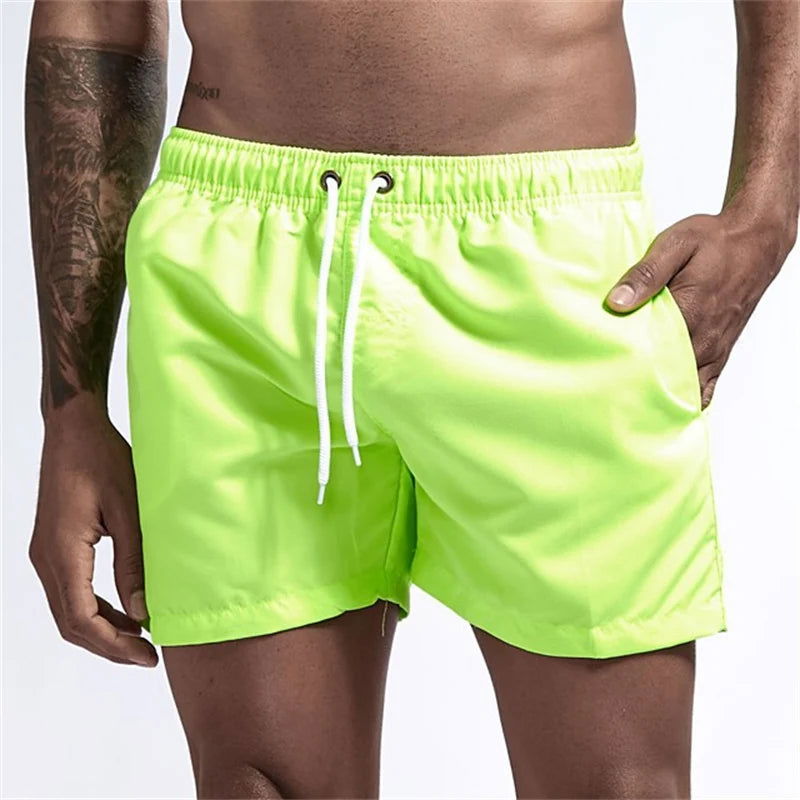 Mens Swim Trunks with Pockets Mesh Liner Summer Casual Beach Board Shorts Quick Dry Swimming Bathing Suit Swimsuit Swimwear - Slobuy
